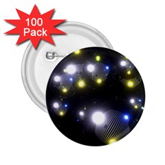 Abstract Dark Spheres Psy Trance 2 25  Buttons (100 Pack) 