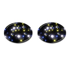 Abstract Dark Spheres Psy Trance Cufflinks (oval) by Amaryn4rt