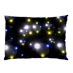 Abstract Dark Spheres Psy Trance Pillow Case