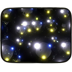 Abstract Dark Spheres Psy Trance Double Sided Fleece Blanket (mini)  by Amaryn4rt