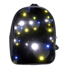 Abstract Dark Spheres Psy Trance School Bags(large) 