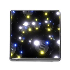 Abstract Dark Spheres Psy Trance Memory Card Reader (square)