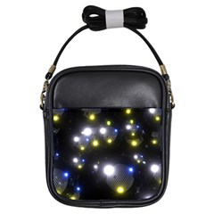 Abstract Dark Spheres Psy Trance Girls Sling Bags