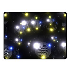 Abstract Dark Spheres Psy Trance Fleece Blanket (small)