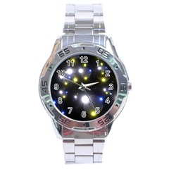 Abstract Dark Spheres Psy Trance Stainless Steel Analogue Watch by Amaryn4rt