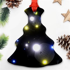 Abstract Dark Spheres Psy Trance Christmas Tree Ornament (two Sides) by Amaryn4rt