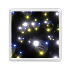 Abstract Dark Spheres Psy Trance Memory Card Reader (square) 