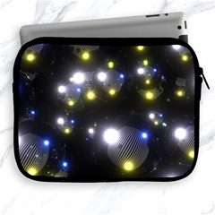 Abstract Dark Spheres Psy Trance Apple Ipad 2/3/4 Zipper Cases by Amaryn4rt