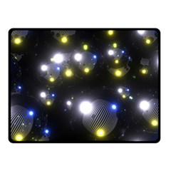 Abstract Dark Spheres Psy Trance Double Sided Fleece Blanket (small) 