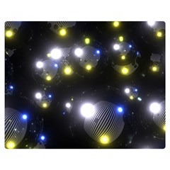 Abstract Dark Spheres Psy Trance Double Sided Flano Blanket (medium) 