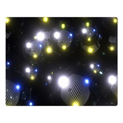 Abstract Dark Spheres Psy Trance Double Sided Flano Blanket (large) 