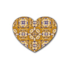 Abstract Elegant Background Card Rubber Coaster (heart) 