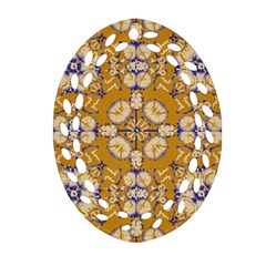 Abstract Elegant Background Card Ornament (oval Filigree)