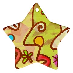 Abstract Faces Abstract Spiral Ornament (star)