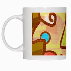 Abstract Faces Abstract Spiral White Mugs by Amaryn4rt