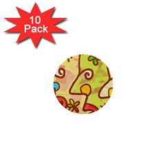 Abstract Faces Abstract Spiral 1  Mini Buttons (10 Pack) 