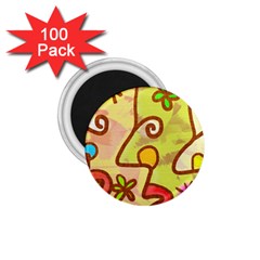 Abstract Faces Abstract Spiral 1 75  Magnets (100 Pack) 