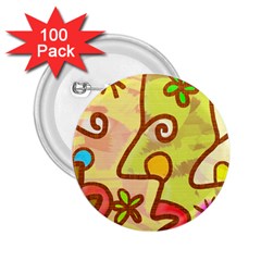 Abstract Faces Abstract Spiral 2 25  Buttons (100 Pack) 