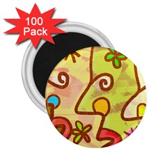 Abstract Faces Abstract Spiral 2 25  Magnets (100 Pack)  by Amaryn4rt