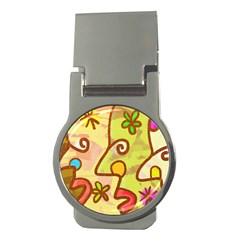 Abstract Faces Abstract Spiral Money Clips (round) 