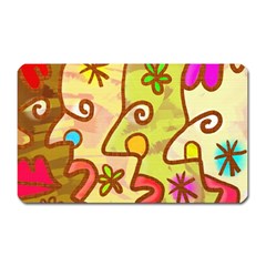 Abstract Faces Abstract Spiral Magnet (rectangular)