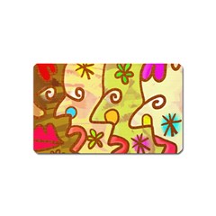 Abstract Faces Abstract Spiral Magnet (name Card)