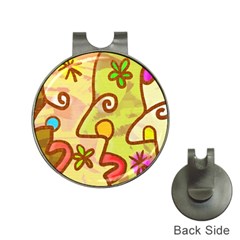 Abstract Faces Abstract Spiral Hat Clips With Golf Markers by Amaryn4rt