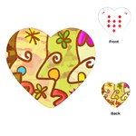 Abstract Faces Abstract Spiral Playing Cards (Heart)  Front