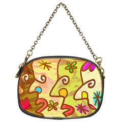 Abstract Faces Abstract Spiral Chain Purses (one Side) 