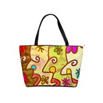 Abstract Faces Abstract Spiral Shoulder Handbags Front