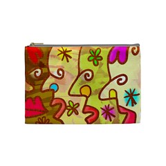 Abstract Faces Abstract Spiral Cosmetic Bag (medium)  by Amaryn4rt