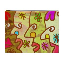 Abstract Faces Abstract Spiral Cosmetic Bag (xl) by Amaryn4rt