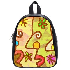 Abstract Faces Abstract Spiral School Bags (small)  by Amaryn4rt