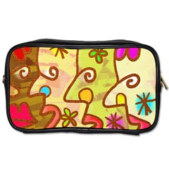 Abstract Faces Abstract Spiral Toiletries Bags 2-side