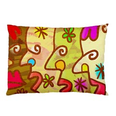 Abstract Faces Abstract Spiral Pillow Case (two Sides)