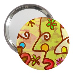 Abstract Faces Abstract Spiral 3  Handbag Mirrors by Amaryn4rt