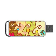 Abstract Faces Abstract Spiral Portable Usb Flash (one Side) by Amaryn4rt