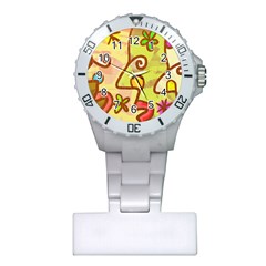 Abstract Faces Abstract Spiral Plastic Nurses Watch