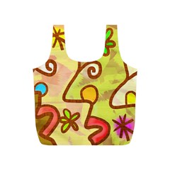 Abstract Faces Abstract Spiral Full Print Recycle Bags (s) 