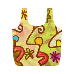 Abstract Faces Abstract Spiral Full Print Recycle Bags (m) 