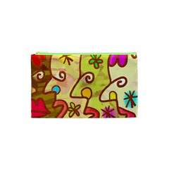 Abstract Faces Abstract Spiral Cosmetic Bag (xs) by Amaryn4rt