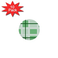 Abstract Green Squares Background 1  Mini Buttons (10 Pack) 