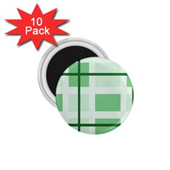 Abstract Green Squares Background 1 75  Magnets (10 Pack) 