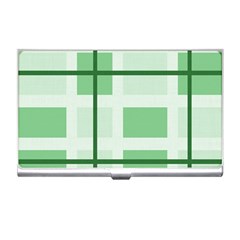 Abstract Green Squares Background Business Card Holders