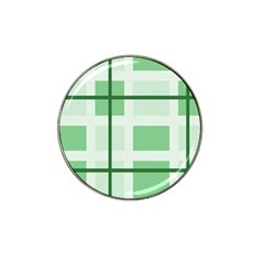 Abstract Green Squares Background Hat Clip Ball Marker (4 Pack)