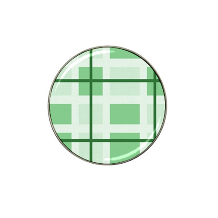 Abstract Green Squares Background Hat Clip Ball Marker (4 pack)