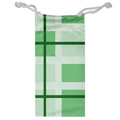 Abstract Green Squares Background Jewelry Bag