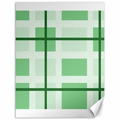 Abstract Green Squares Background Canvas 12  X 16  