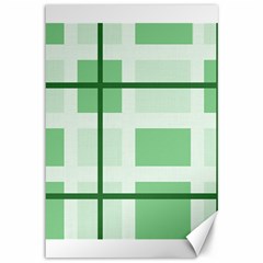 Abstract Green Squares Background Canvas 12  X 18  