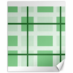 Abstract Green Squares Background Canvas 16  X 20  